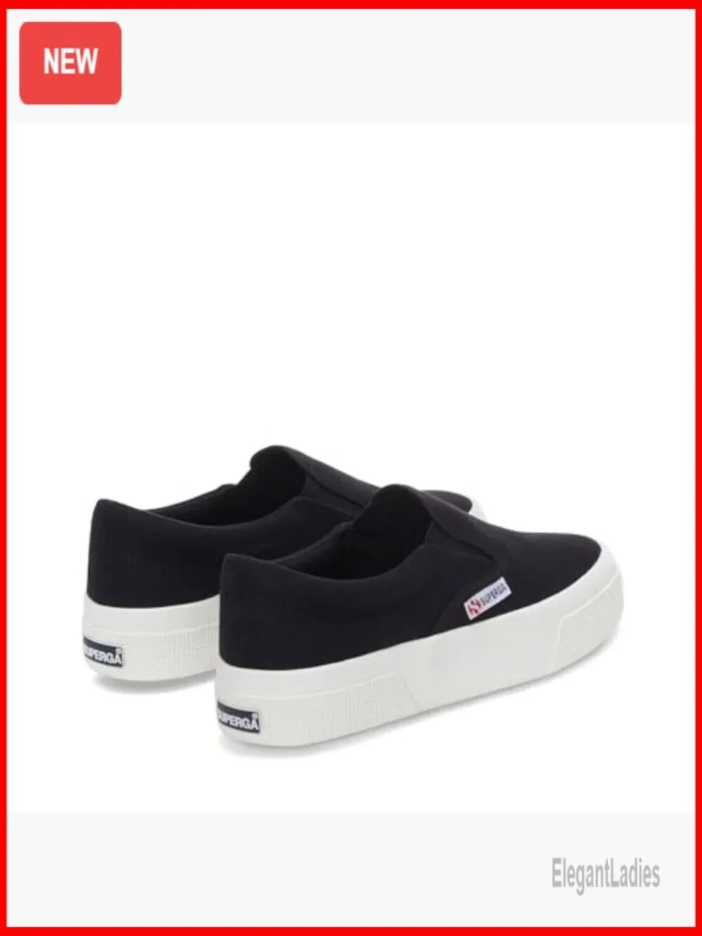 Platform Slip-On Sneakers with Wedge Sole, Cotton Canvas